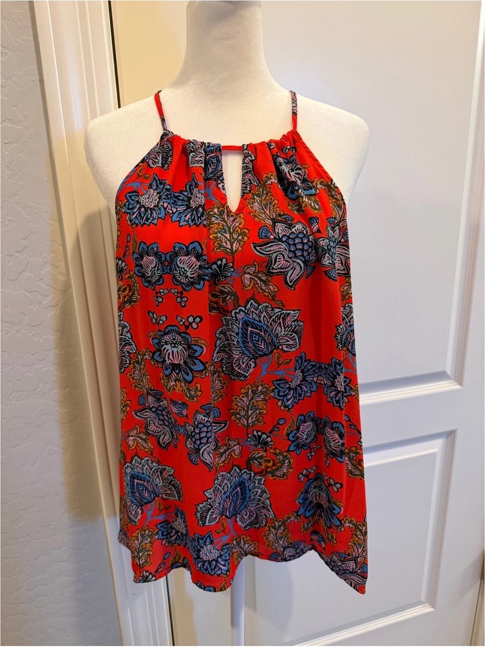 Collective Concepts Floral Tank Top | Red Multi | Size Medium
